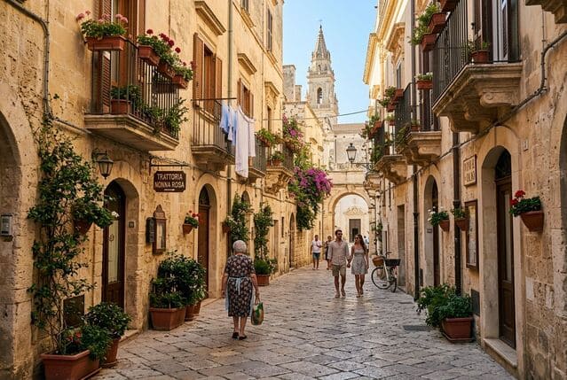 Ruelle de Lecce dans les Pouilles